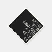 Nehmen Sie das Leben nicht zu ernst Serviette (Ecke)