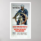 Nehmen Sie das Rad - Handelsmarine (US02058) Poster (Vorne)
