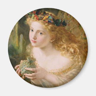 Nehmen Sie das schöne Gesicht der Frau Vintage Fin Magnet