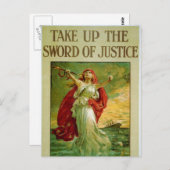 Nehmen Sie das Schwert der Gerechtigkeit von Berna Postkarte (Vorne/Hinten)
