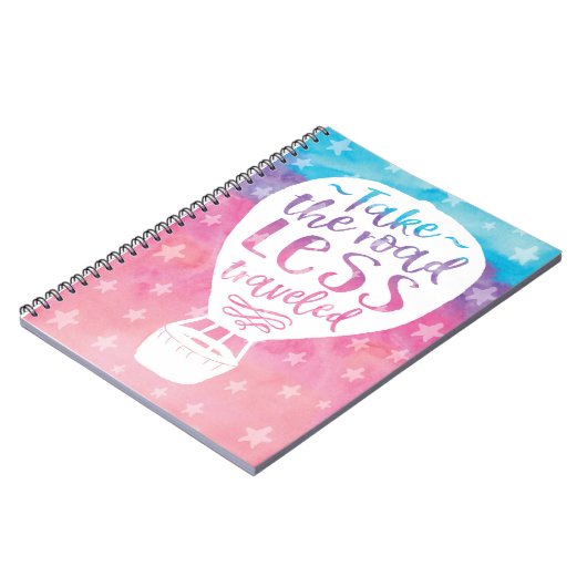 Nehmen Sie das Zitat von weniger befahrenen Wasser Notizblock (Linke Seite)