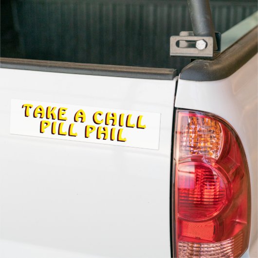 Nehmen Sie den Autoaufkleber "Chill Pill" (Auf Lkw)