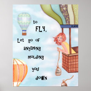 Nehmen Sie den Flug - Inspiration für Kunsthandwer Poster