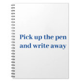 Nehmen Sie den Injektor auf und schreiben Sie weg Notizblock (Vorderseite)