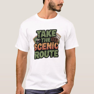 Nehmen Sie den Landschaftlichen Route Adventure En T-Shirt