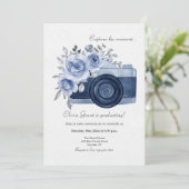 Nehmen Sie den Moment der blauen Einladung (Stehend Vorderseite)