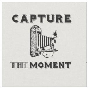 Nehmen Sie den Moment-Vintagen Kamera-Fotografen Stoff