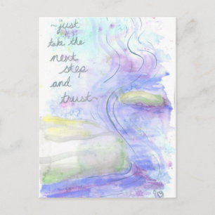 Nehmen Sie den nächsten Schritt und die Postkarte 