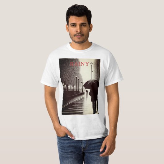 Nehmen Sie den Regen im Stil mit unserem Männersch T-Shirt (Vorne ganz)