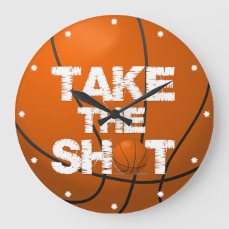 Nehmen Sie den Shot Basketball Große Wanduhr