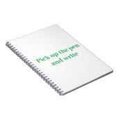 Nehmen Sie den Stift auf und schreiben Sie. Notizblock (Rechte Seite)