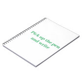 Nehmen Sie den Stift auf und schreiben Sie. Notizblock (Linke Seite)