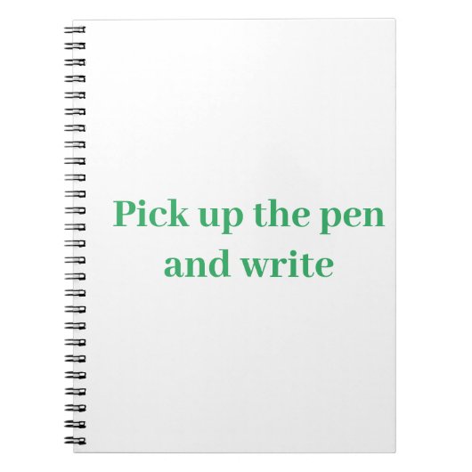 Nehmen Sie den Stift auf und schreiben Sie. Notizblock (Vorderseite)