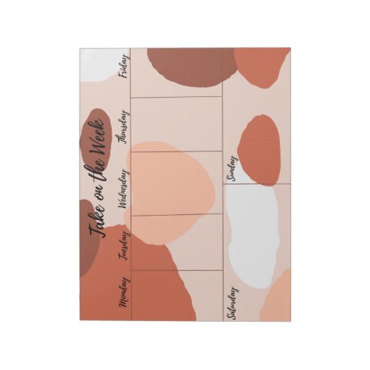 Nehmen Sie den Week Planner Notepad auf. Notizblock (Rotiert)