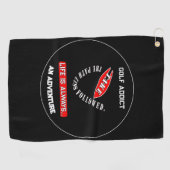 Nehmen Sie den weniger befahrenen Weg Golfhandtuch (Horizontal)