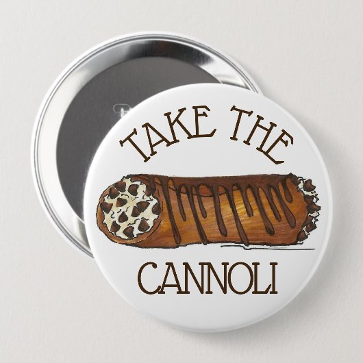 Nehmen Sie die Cannoli-Schokolade-Chip-Konditorei Button (Vorne & Hinten)
