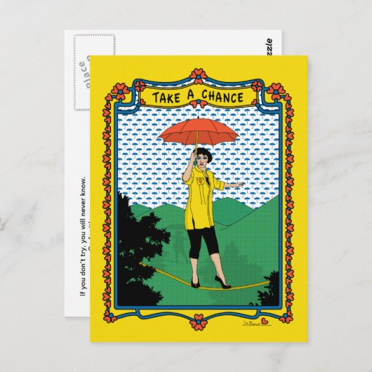 Nehmen Sie die Chance_A_-Postkarte Postkarte (Vorne/Hinten)