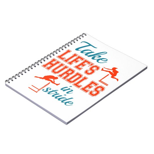 Nehmen Sie die Hürden des Lebens auf dem Stride Hu Notizblock (Linke Seite)