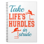 Nehmen Sie die Hürden des Lebens auf dem Stride Hu Notizblock (Vorderseite)