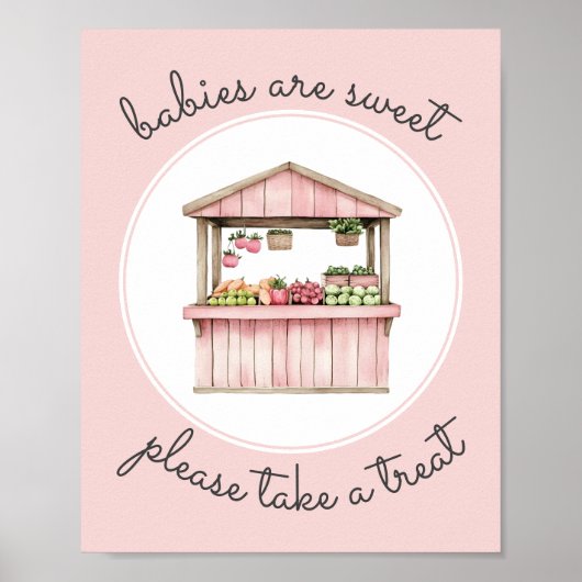 Nehmen Sie die Leckerei Pink Bauern Market Baby Du Poster (Vorne)