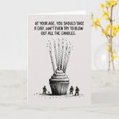 Nehmen Sie die leicht - lustige Birthday Card über Karte (Gelbe Blume)