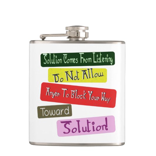 Nehmen Sie die Liebe-Einmal-Beziehung zur Lösung! Flachmann (Vorderseite)