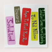 Nehmen Sie die Liebe-Einmal-Beziehung zur Lösung!  Puzzle (Horizontal)