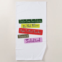 Nehmen Sie die Liebe-Einmal-Beziehung zur Lösung!  Strandtuch