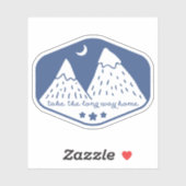 Nehmen Sie die Long Way Zuhause Sticker - Blau (Blatt)