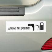 Nehmen Sie die Position - Schmerz an der Gas-Pumpe Autoaufkleber (Auf Auto)