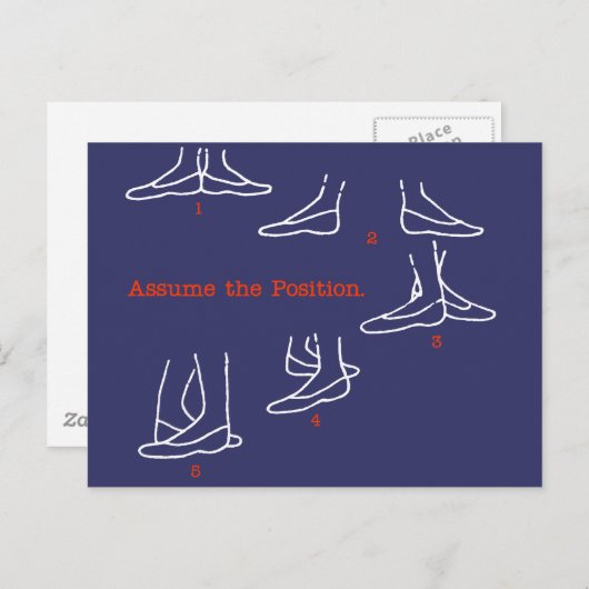 Nehmen Sie die Positions-Ballett-Geschenke an Postkarte (Vorne/Hinten)
