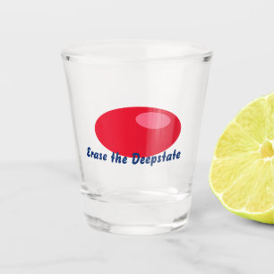 Nehmen Sie die RED Pill Oval Aufkleber. Schnapsglas