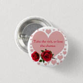 Nehmen Sie die Rote Rosen zum Risikoangebot als ro Button (Vorne & Hinten)