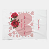 Nehmen Sie die Rote Rosen zum Risikoangebot als ro Geschirrtuch (Horizontal)