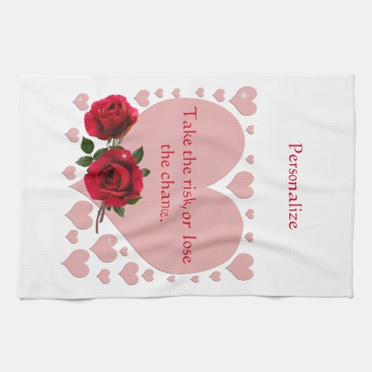 Nehmen Sie die Rote Rosen zum Risikoangebot als ro Geschirrtuch (Horizontal)