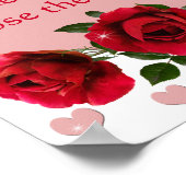Nehmen Sie die Rote Rosen zum Risikoangebot als ro Poster (Ecke)
