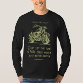 Nehmen Sie die Straße, ein Motorraddesign T-Shirt (Vorderseite)