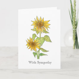 Nehmen Sie die Sympathiekarte Sonnenblumen tief ei Karte
