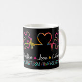 Nehmen Sie diese "Live-Liebe Akzeptiert Autismus-B Kaffeetasse (VorderseiteRechts)