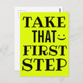 NEHMEN SIE DIESEN ERSTEN SCHRITT Motivierend Postkarte (Vorne/Hinten)