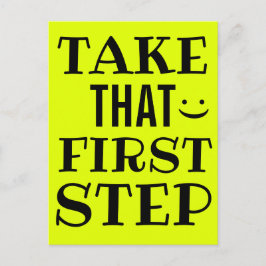 NEHMEN SIE DIESEN ERSTEN SCHRITT Motivierend Postkarte