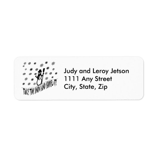 Nehmen Sie diesen Schnee und schicken Sie ihn mit (Vorne)