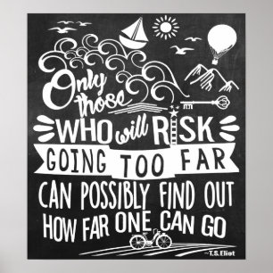 Nehmen Sie ein Adventure Typografie-Chalkboard Poster