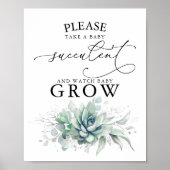 Nehmen Sie ein Baby Succulent - Greenery Baby Dusc Poster (Vorne)