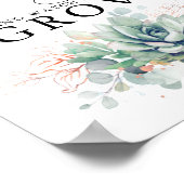 Nehmen Sie ein Baby Succulent - Greenery Baby Dusc Poster (Ecke)