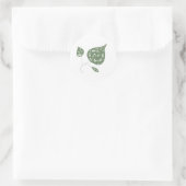 Nehmen Sie ein Blatt Runder Aufkleber (Tasche)