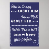 Nehmen Sie ein Hochzeitszeichen Poster (Vorne)