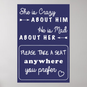 Nehmen Sie ein Hochzeitszeichen Poster