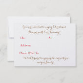 Nehmen Sie ein Holly Jolly Weihnachtsessen Einladung (Vorderseite)