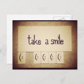 Nehmen Sie ein Lächeln Inspiration Postkarte (Vorne/Hinten)